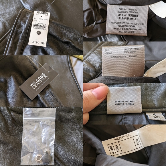 Vintage High Waisted Black Leather Pants - Picture 5 of 5